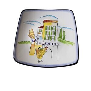 SAKURA Provence by Apple White Blue Large SQUARE 13" Serving Platter - Qty 1